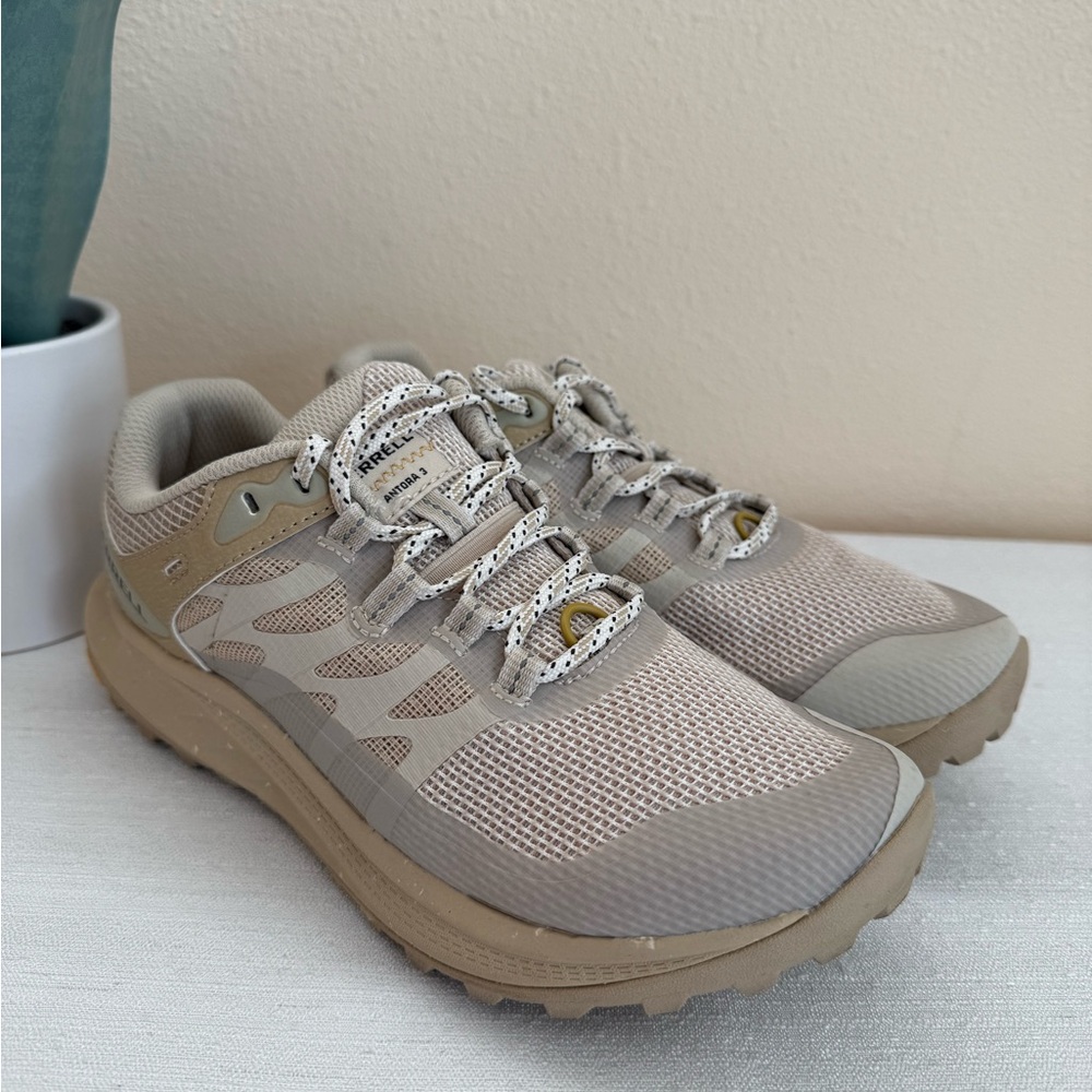 Merrell Light Taupe Mesh Trail Sneakers